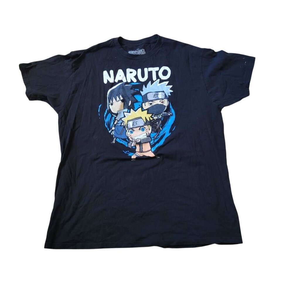 Naruto Shippuden Womens‎ Size 2X Black Graphic Tee Anime Streetwear Y2K